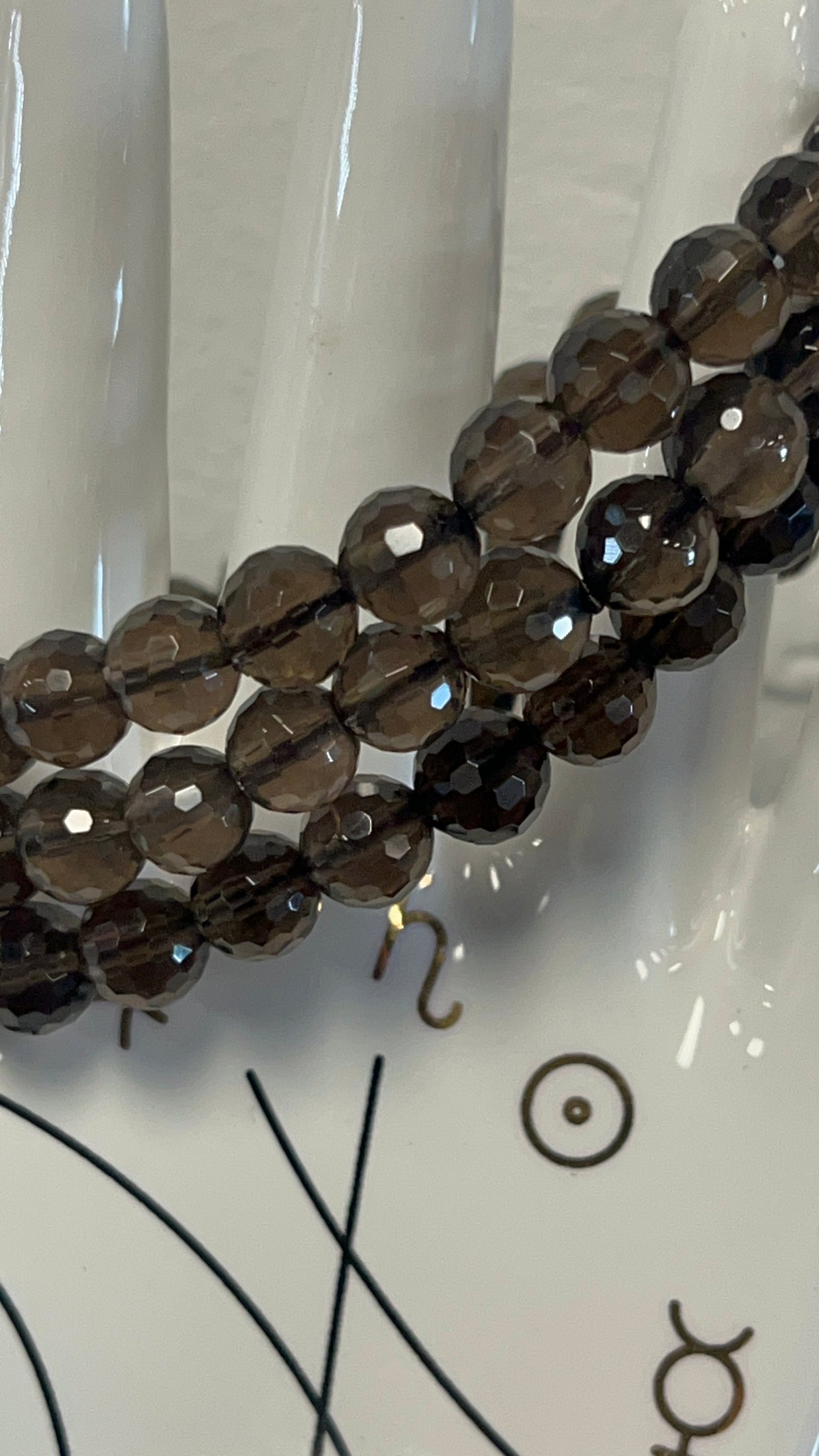 Faceted Smokey Quartz bracelets