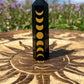 Black Obsidian Golden Etched Moon Phase Towers