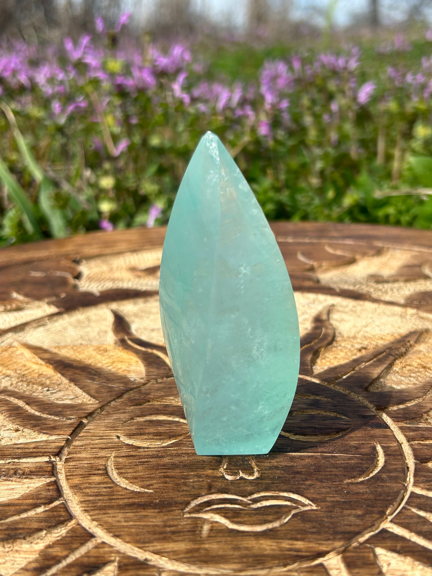 Green Fluorite Flames