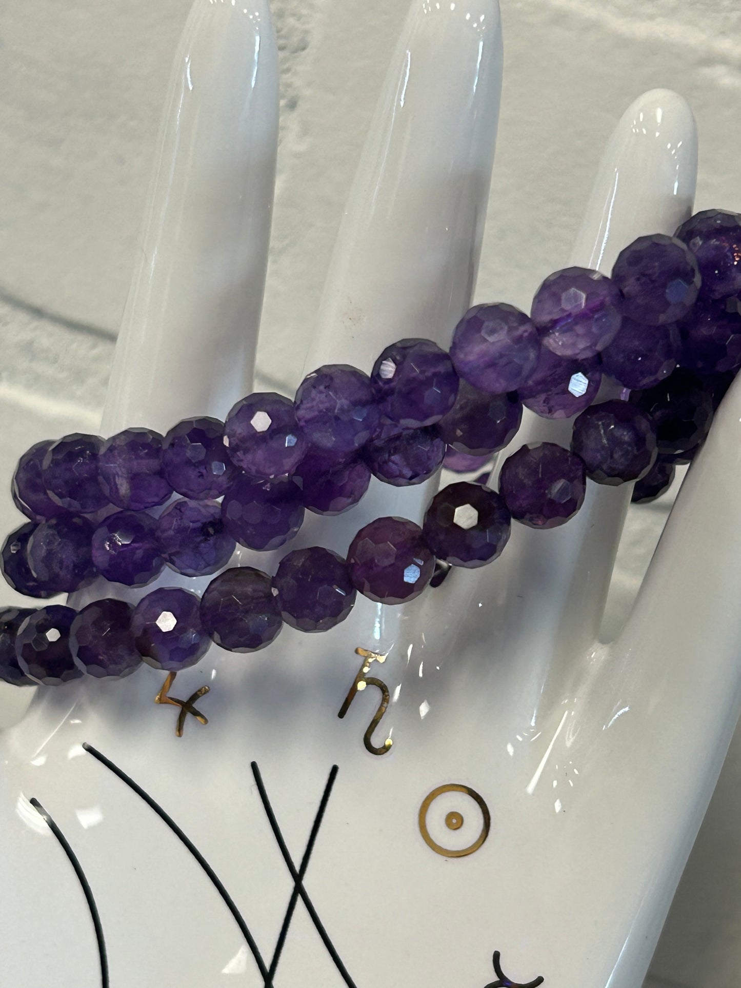 Faceted Amethyst Bracelets