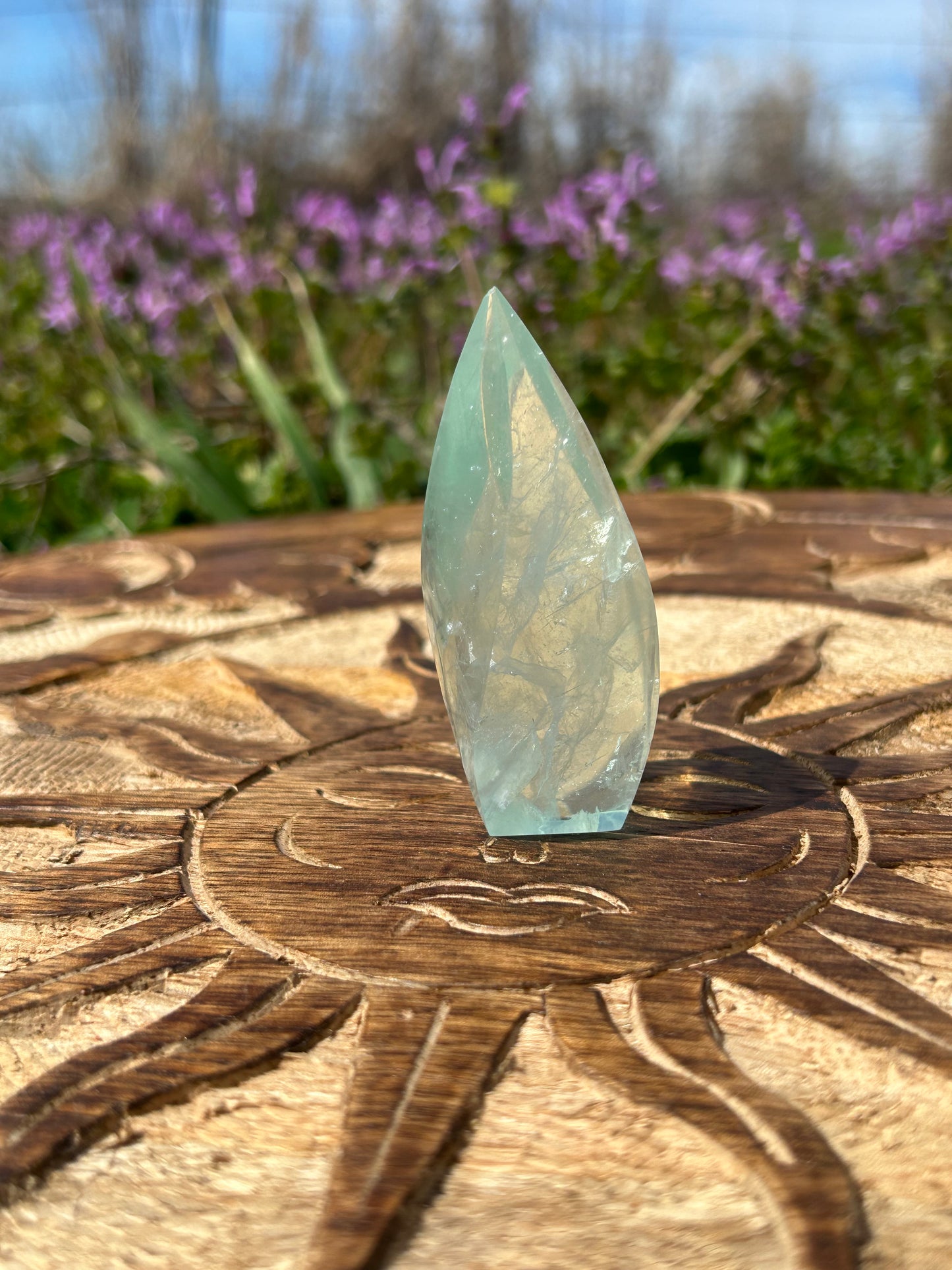 Green Fluorite Flames