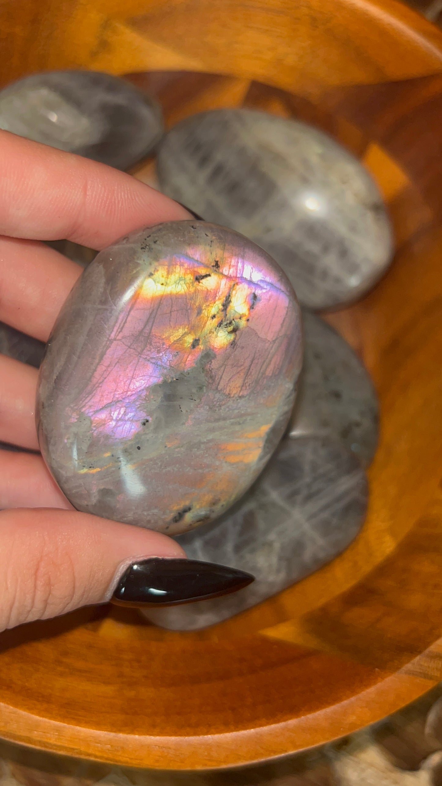 Sunset Labradorite Palmstones 🌅