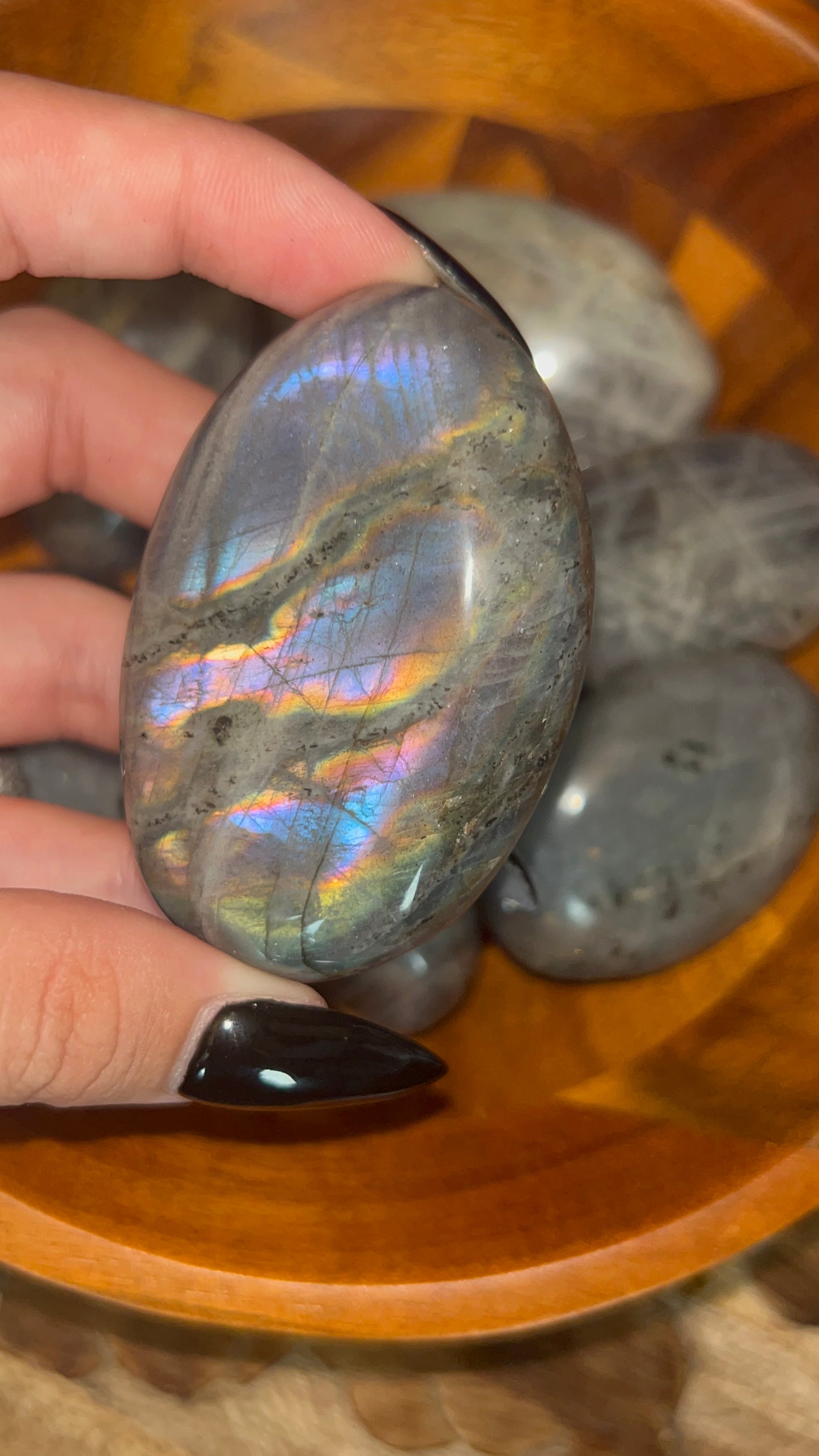 Sunset Labradorite Palmstones 🌅