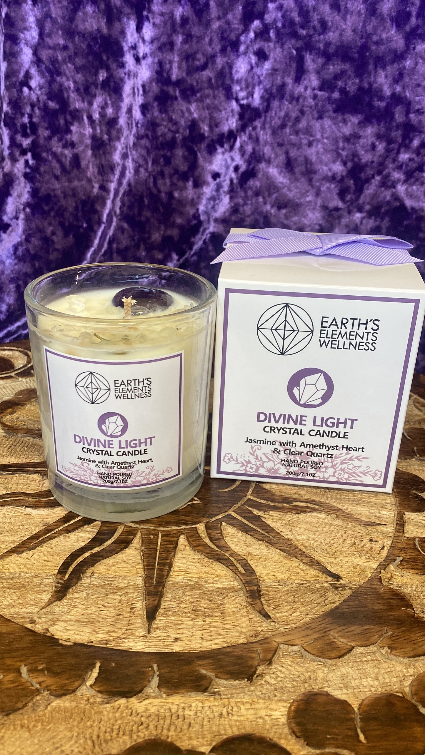 Divine Light Crystal Candle