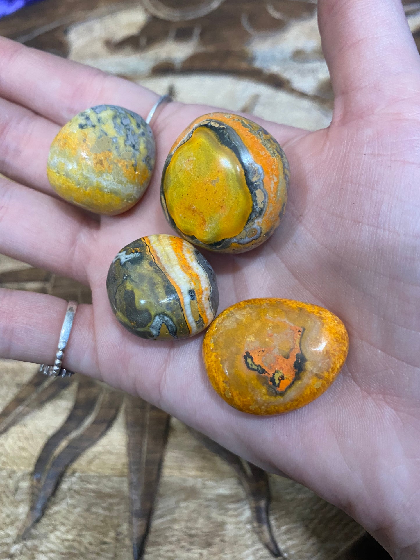 Tumbled Bumble Bee Jasper