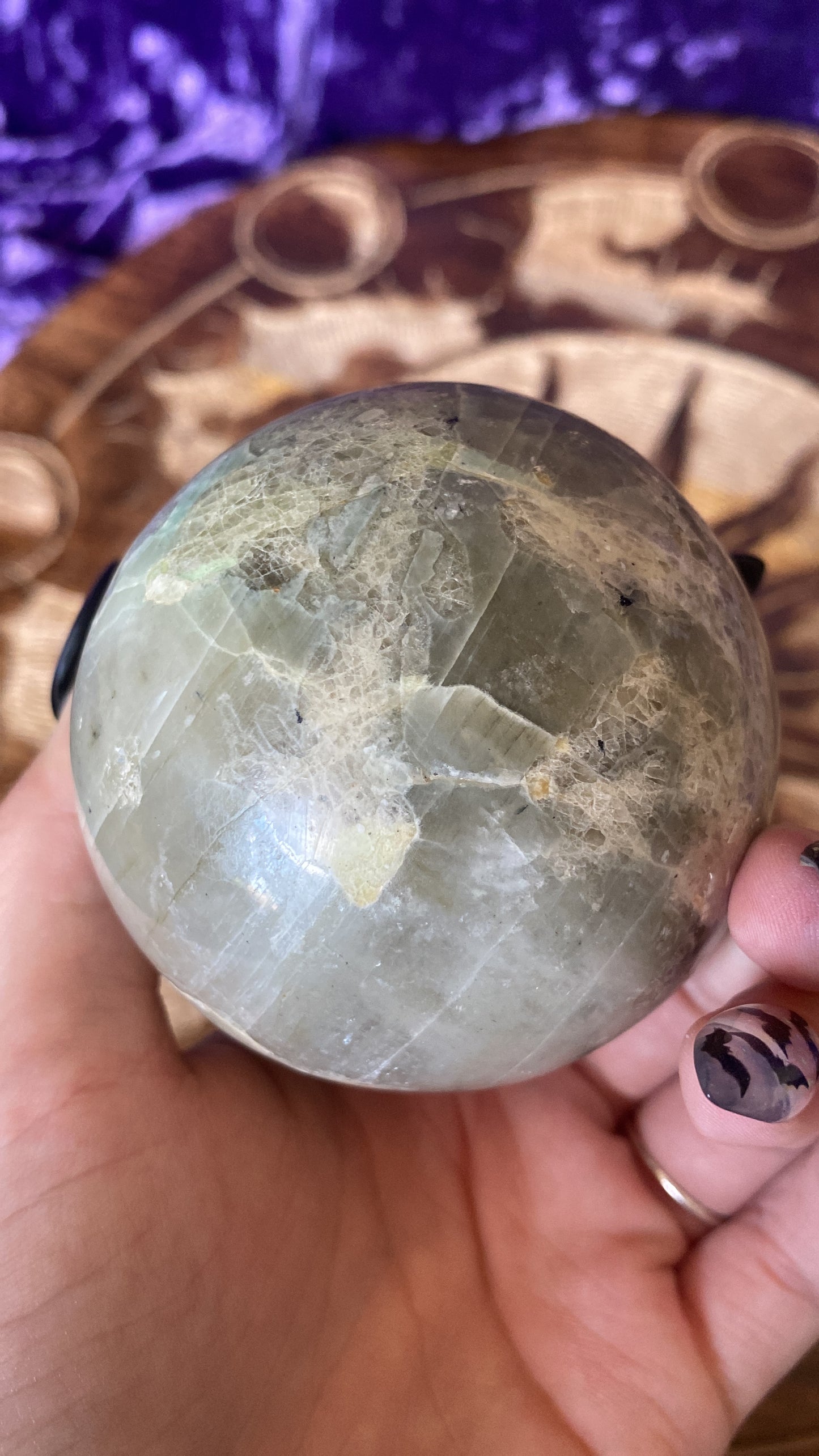 Green Moonstone Sphere