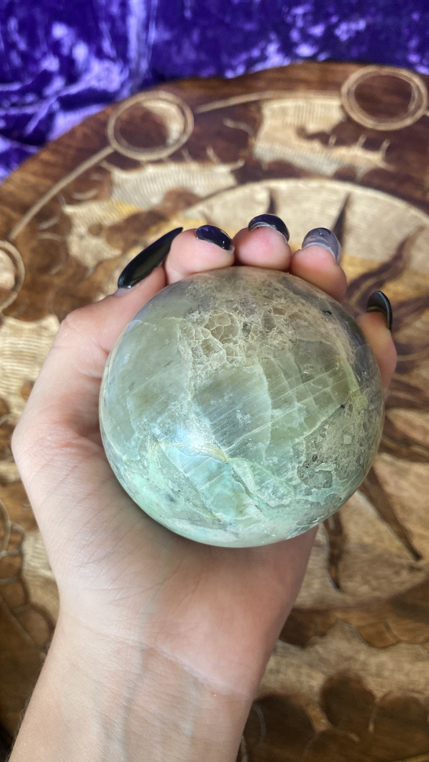 Green Moonstone Sphere