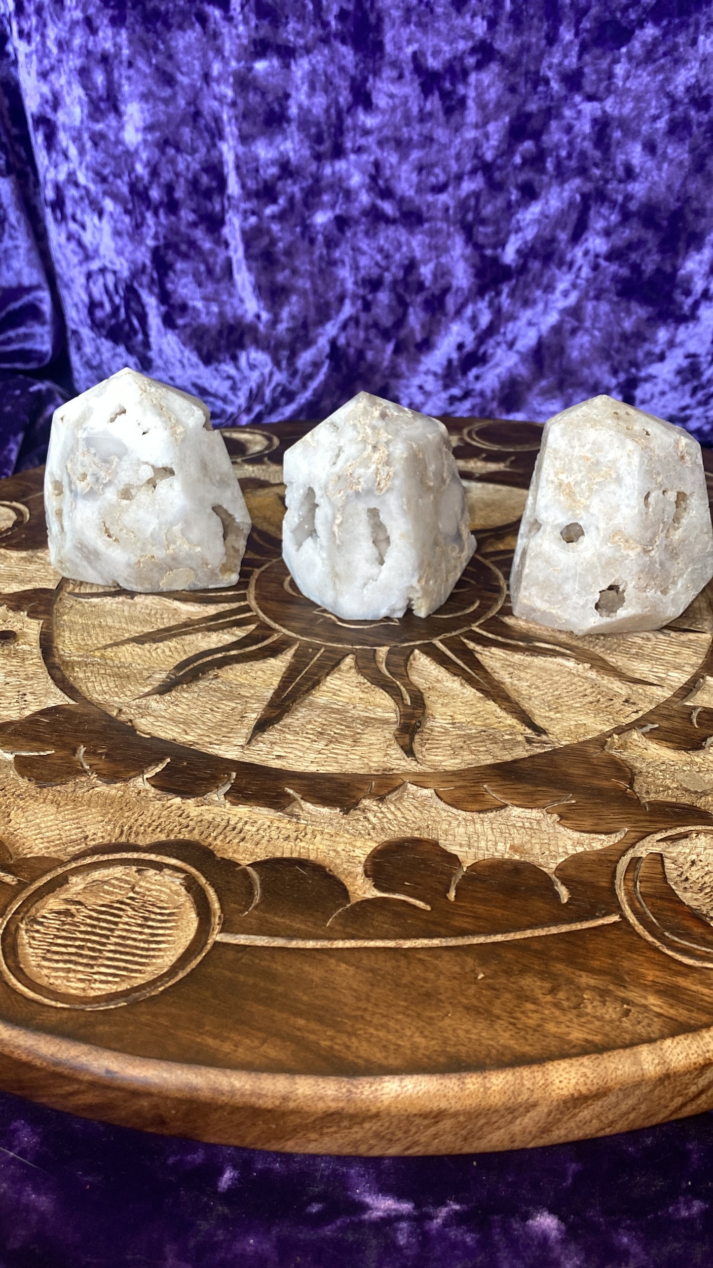 2” White Druzy Quartz Points