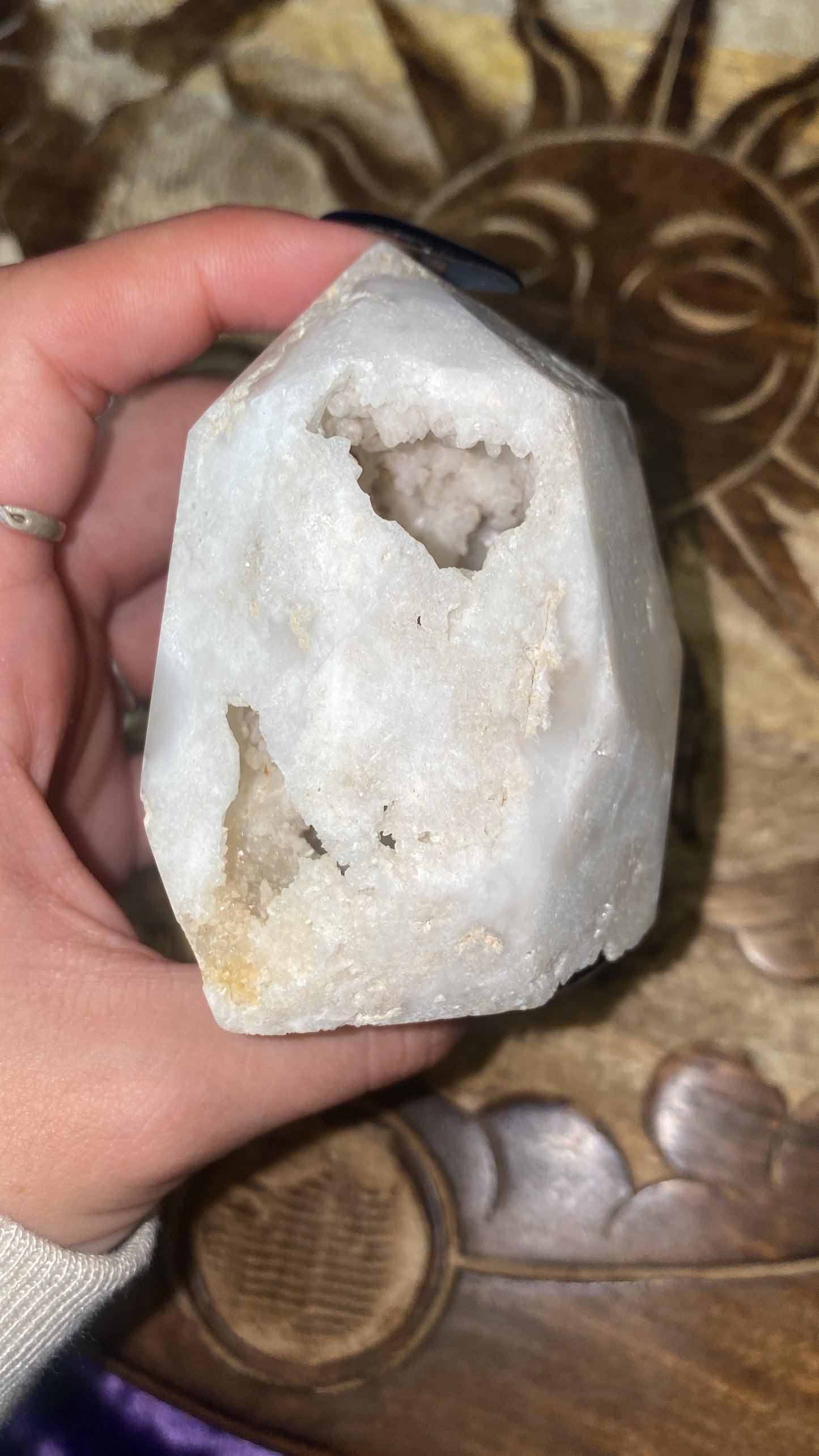 2” White Druzy Quartz Points