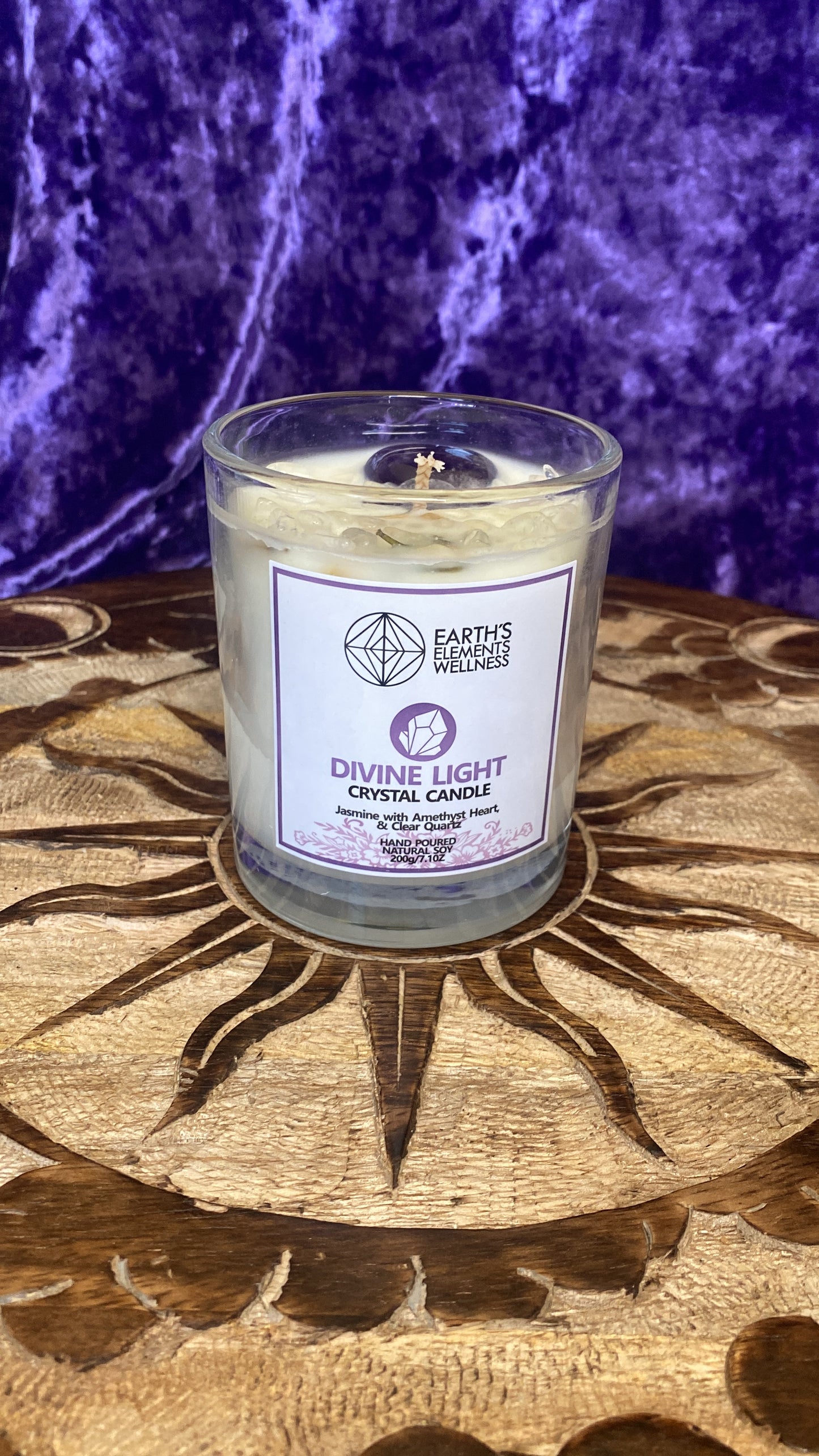 Divine Light Crystal Candle