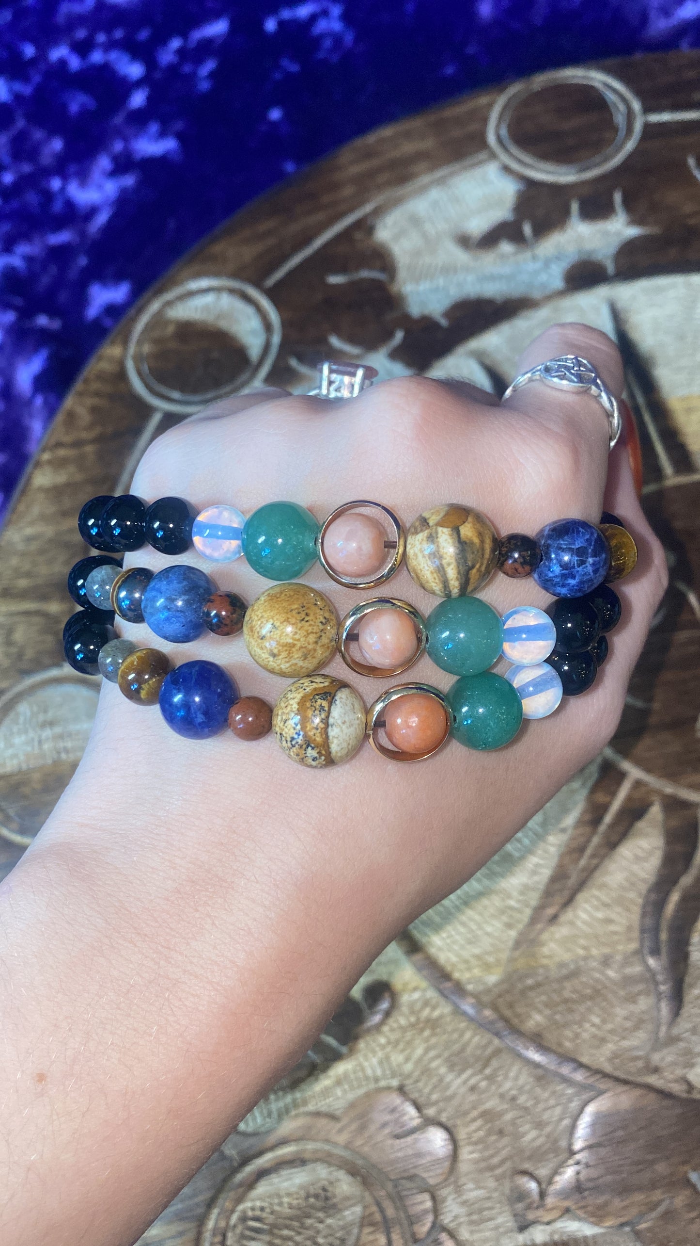 Solar System Crystal Bracelets