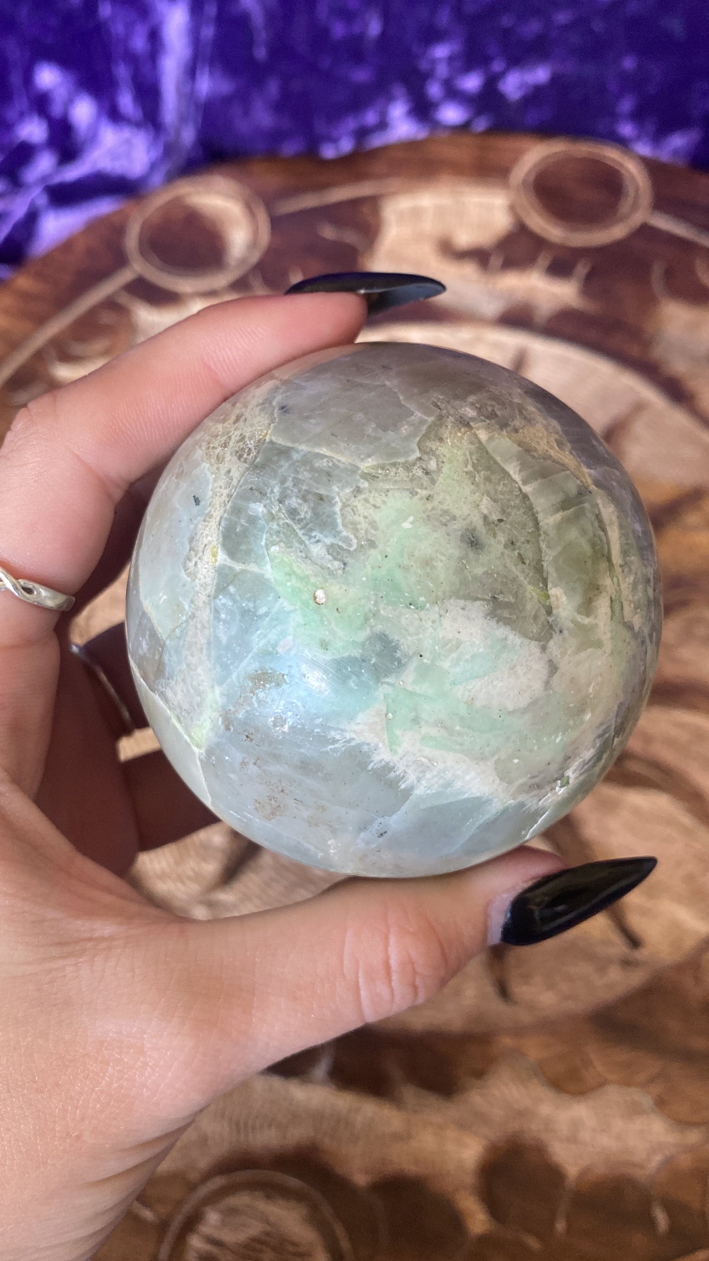 Green Moonstone Sphere